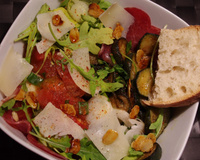 Salade courgettes aigres-douces et coppa