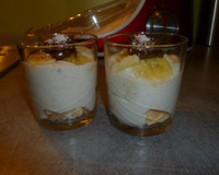 Verrine mousse banane et nid de Nutella