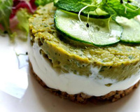 Cheesecake salé aux petits-pois