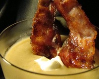 Crème de châtaignes au lard