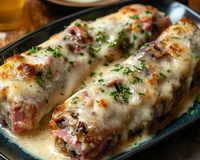 Roulé de jambon-champignon