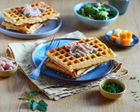 Gaufres aux allumettes de poulet