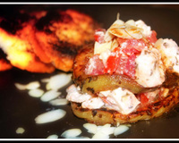 Millefeuille aubergine chèvre