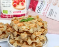 Gaufres salées saumon et chèvre