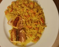 Filets de saumon, sauce aux fruits de mer