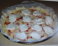 Tarte au chèvre et au saumon