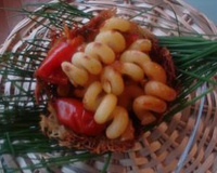 Tourbillons 'Parmentier' dans une corbeille à croquer