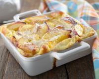 Clafoutis pêche amande