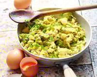 Œufs brouillés au brocoli