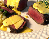 Filet mignon au gouda et à la moutarde