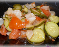 Tomates, courgettes et navets se donnent rendez-vous pour régaler les gourmands avec cette poêlée de légumes savoureuse et light !