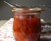 Compote rhubarbe / framboises