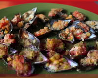 Moules farcies aux poivrons