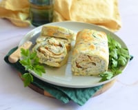 Roulé aux courgettes, à l’oignon et au poulet
