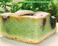 Carrés façon financier au thé matcha et aux cerises noires : vive l'heure du thé !