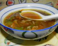 Bouillon asiatique aux légumes croquants