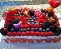 Fraisier au chocolat blanc