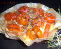 Tartelettes croustillantes tomates cerise, fromage