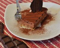 Recette d'entremet sur biscuit amande, croustillant spéculoos et mousse chocolat.