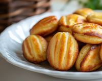 Mini-madeleines à la moutarde et au jambon