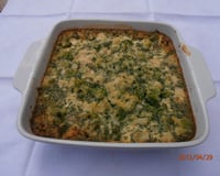 Clafoutis de brocolis à la truite