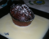 Muffin au chocolat cœur praliné