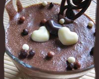 Mousse au chocolat sans sucre et goût caféiné