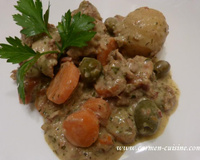 Daube de veau aux carottes et olives vertes