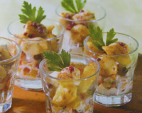 Verrine lotte aux légumes