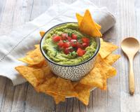Le vrai guacamole se fait avec de l'avocat mais nous avons beaucoup aimé cette version aux petits pois.