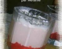 Milk-shake Banane, Framboises écrasées au sucre