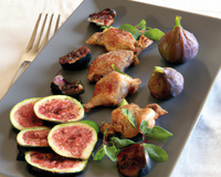 Filets de lapin grillés aux figues fraîches