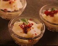 Verrines de panais et viande des grisons