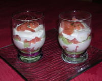 Verrines saumon avocat
