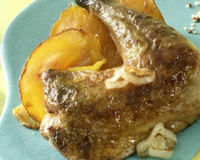 Cuisses de pintade au coulis de mangue