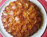 Gâteau renversé aux pêches