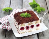 Tiramisu léger aux framboises