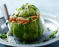 Courgettes farcies à la tomate et à la ricotta
