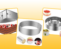 4 cercles à pâtisserie réglables pour des gâteaux et entremets parfaitement montés