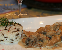 Mijotée de dinde aux champignons et au cidre de France