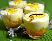 Mon tiramisu de fin d'hiver et la légère acidité de l'ananas fonctionne très bien avec la côté rond en bouche de la mousse tiramisu.