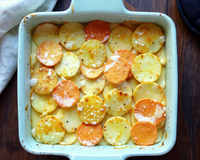 Gratin de pommes de terre et patates douces