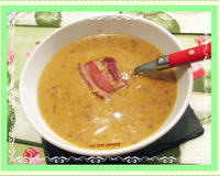 Velouté d'hiver aux lentilles corail et haricots rouges