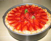 Charlotte aux fraises et menthe