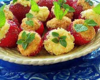 Bouchées de cheesecake aux fraises