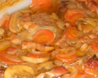 Joues de porc aux lardons et à la bière