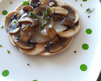 Carpaccio de cépes au vinaigre balsamique