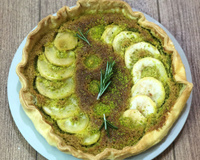 Tarte aux poires façon bourdaloue romarin-pistache