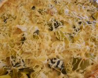 Quiche poireaux thon moutardé