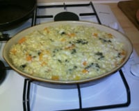 Gratin de pâtes au Bresse Bleu